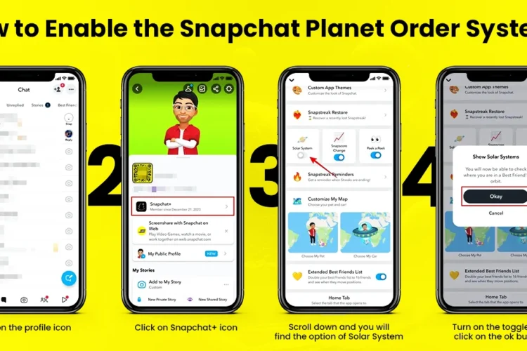 Snapchat planet order